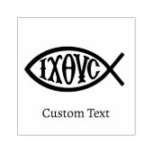 Ichthys Christian Symbol Gummistempel (Prägung)