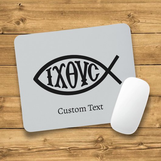 Ichthys Christian Symbol Mousepad