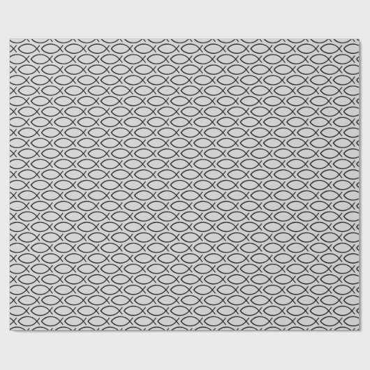 Ichthys Christian Symbol Pattern Geschenkpapier (Flach)