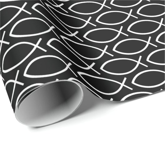 Ichthys Christian Symbol Pattern Geschenkpapier (Rolleneckpunkt)