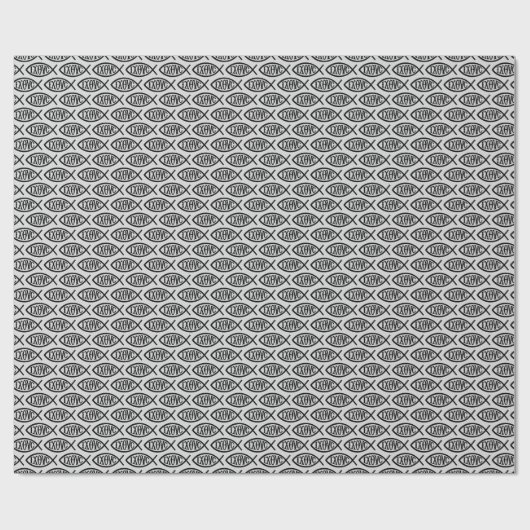 Ichthys Christian Symbol Pattern Geschenkpapier (Flach)