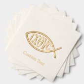 Ichthys Christian Symbol Pattern Servietten Mit Folie (Insitu (Gestapelt))