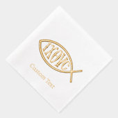 Ichthys Christian Symbol Pattern Servietten Mit Folie (Rechts)