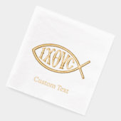 Ichthys Christian Symbol Pattern Servietten Mit Folie (Links)