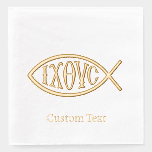 Ichthys Christian Symbol Pattern Servietten Mit Folie (Vorderseite)