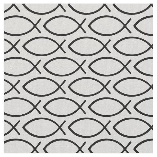 Ichthys Christian Symbol Pattern Stoff (Nahaufnahme)