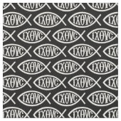 Ichthys Christian Symbol Pattern Stoff (Nahaufnahme)
