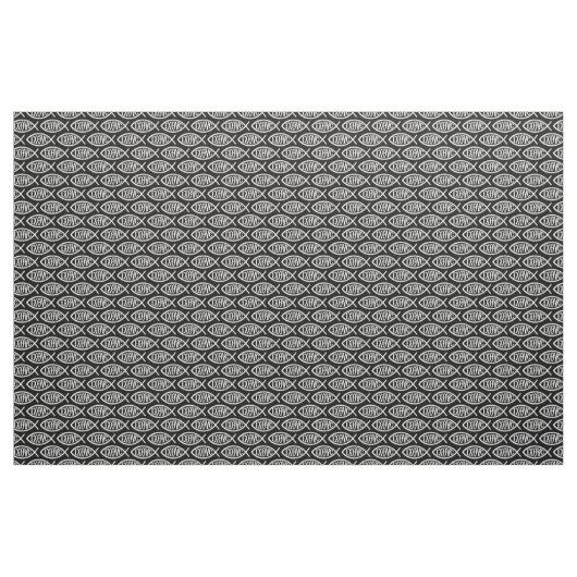 Ichthys Christian Symbol Pattern Stoff (Fat Quarter (45,7 x 55,9 cm))