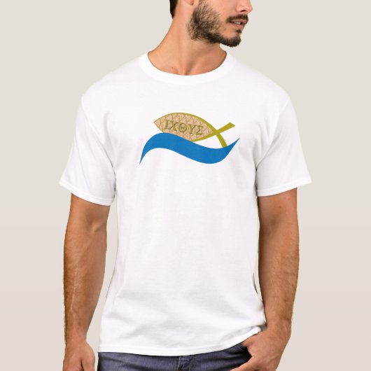 Ichthys - Christlicher Fisch T-Shirt (Vorderseite)