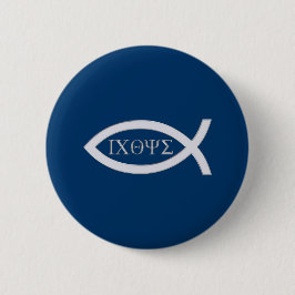 Ichthys - Christliches Fischsymbol Button