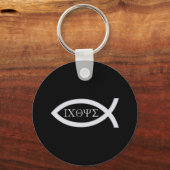Ichthys | Christliches Fischsymbol Schlüsselanhänger (Vorderseite)