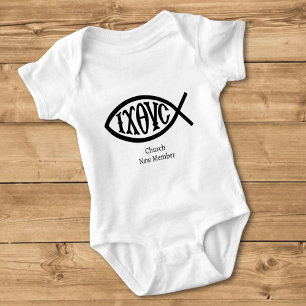 Ichthys Christliches Symbol Baby Strampler