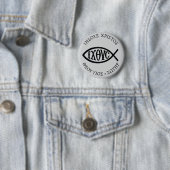 Ichthys Christliches Symbol Button (Beispiel)