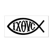 Ichthys Christliches Symbol Gummistempel (Prägung)