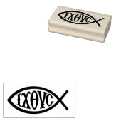 Ichthys Christliches Symbol Gummistempel (Stempel)