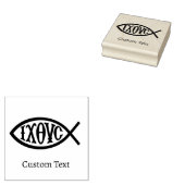 Ichthys Christliches Symbol Gummistempel (Stempel)