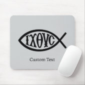 Ichthys Christliches Symbol Mousepad (Mit Mouse)