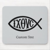 Ichthys Christliches Symbol Mousepad (Vorne)