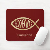 Ichthys Christliches Symbol Mousepad (Mit Mouse)