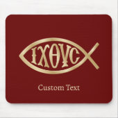 Ichthys Christliches Symbol Mousepad (Vorne)