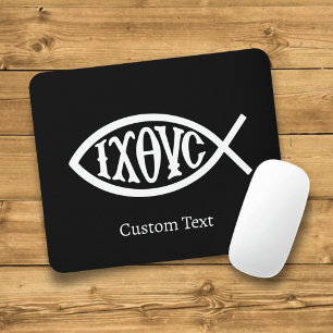 Ichthys Christliches Symbol Mousepad