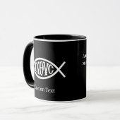 Ichthys christliches Symbol Tasse (Vorderseite Links)