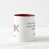Ichthys Christliches Symbol Tasse (Zentrum)