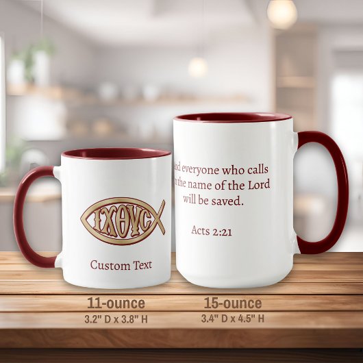 Ichthys Christliches Symbol Tasse