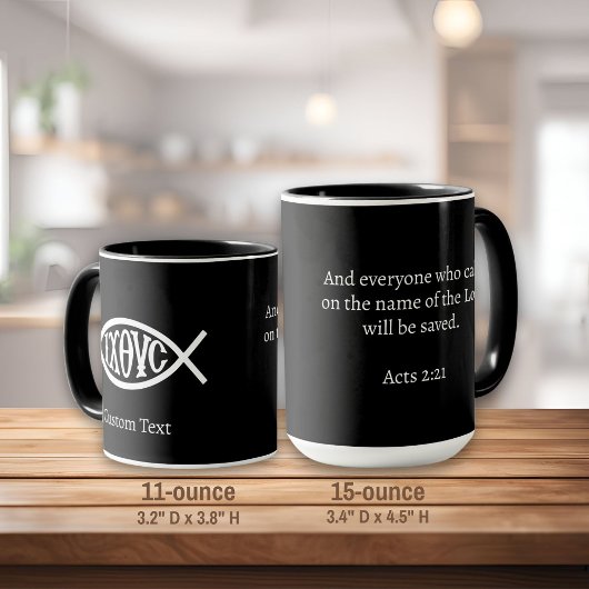 Ichthys christliches Symbol Tasse