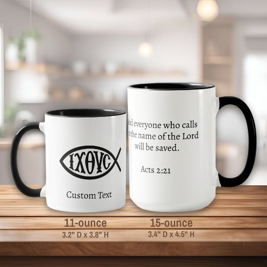 Ichthys Christliches Symbol Tasse