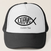 Ichthys Christliches Symbol Truckerkappe (Vorderseite)