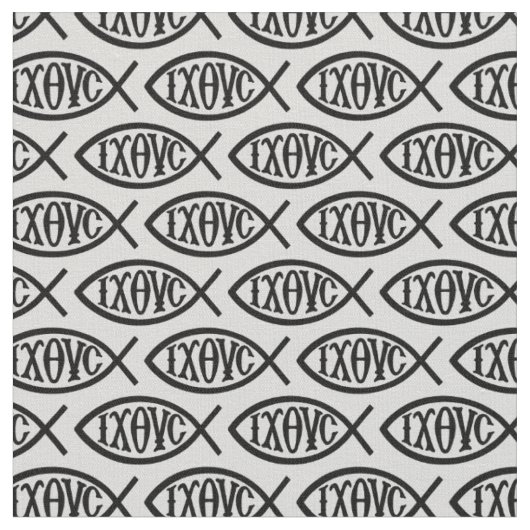 Ichthys-Christussymbol-Muster Stoff (Nahaufnahme)