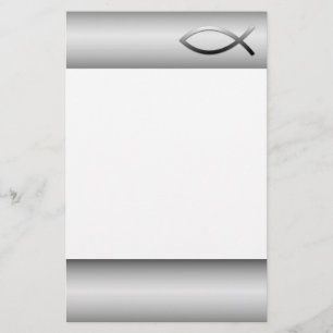 Ichthys Jesus Fisch-christliches Symbol Briefpapier
