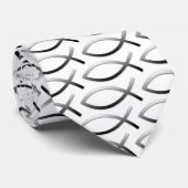 Ichthys Jesus Fisch-christliches Symbol Krawatte (Gerollt)