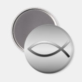 Ichthys Jesus Fish Christliches Symbol Magnet (Vorderseite/Rückseite)