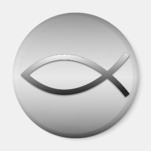 Ichthys Jesus Fish Christliches Symbol Magnet