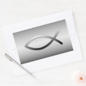 Ichthys Jesus Fish Christliches Symbol Rechteckiger Aufkleber (Umschlag)