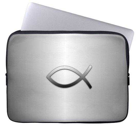 Ichthys Jesus Laptopschutzhülle (Vorderseite)