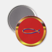 Ichthys Red-Gold Magnet (Vorderseite/Rückseite)