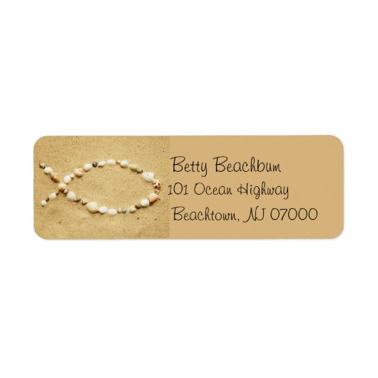 Ichthys Seashell Address Labels (Vorne)