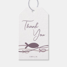 Ichthys Wellen Erstkommunion Lila Danke