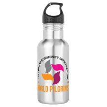 ICI World Pilgrims Branded Water Bottle (Silver)