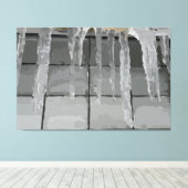 Icicicic Stretched Canvas Print Leinwanddruck (Insitu (Holzboden))