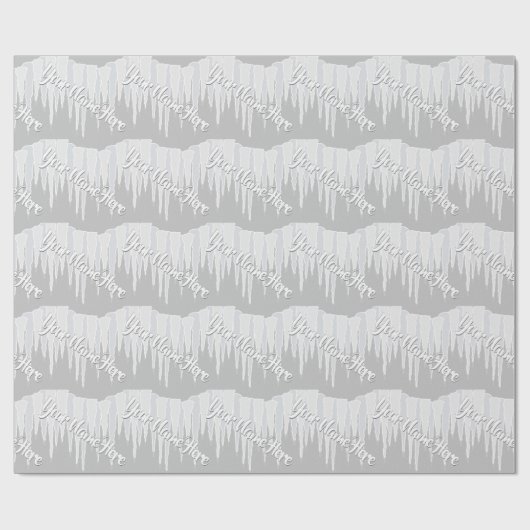 Icicicic Wrapping Paper Niedlich Winter Ice Gift P Geschenkpapier (Flach)