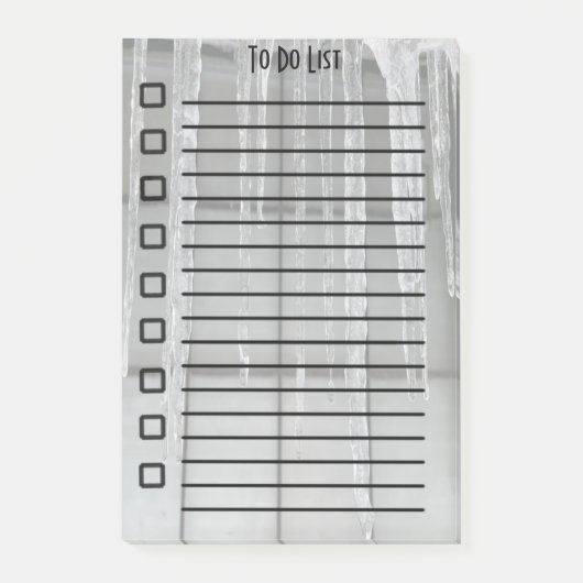 Icicle , 4"x 6" post-it klebezettel (Vorderseite)