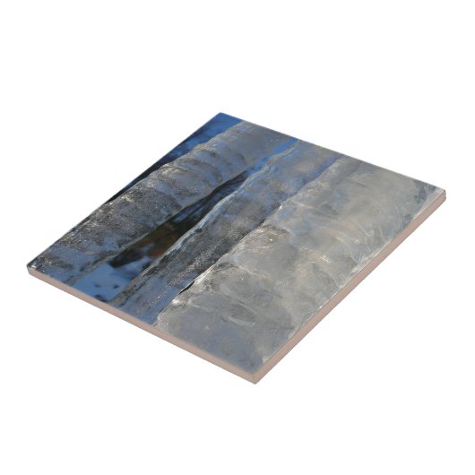 Icicles Abstrakt Blue Winter Fotografy Fliese (Seite)