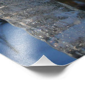 Icicles Abstrakt Blue Winter Fotografy Fotodruck (Ecke)