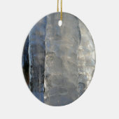 Icicles Abstrakt Blue Winter Fotografy Keramikornament (Rechts)