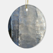 Icicles Abstrakt Blue Winter Fotografy Keramikornament (Links)