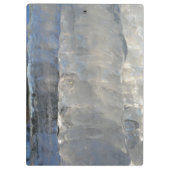 Icicles Abstrakt Blue Winter Fotografy Klemmbrett (Rückseite)